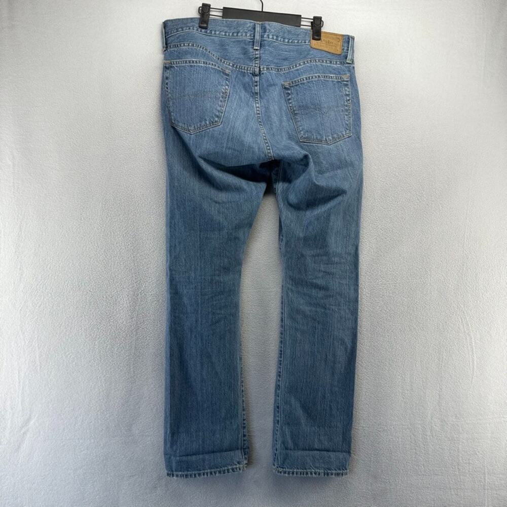 Ralph Lauren Jeans Men's 34x32 Blue Denim Varick Slim Straight PRL RL 5 Pocket - Picture 7 of 11